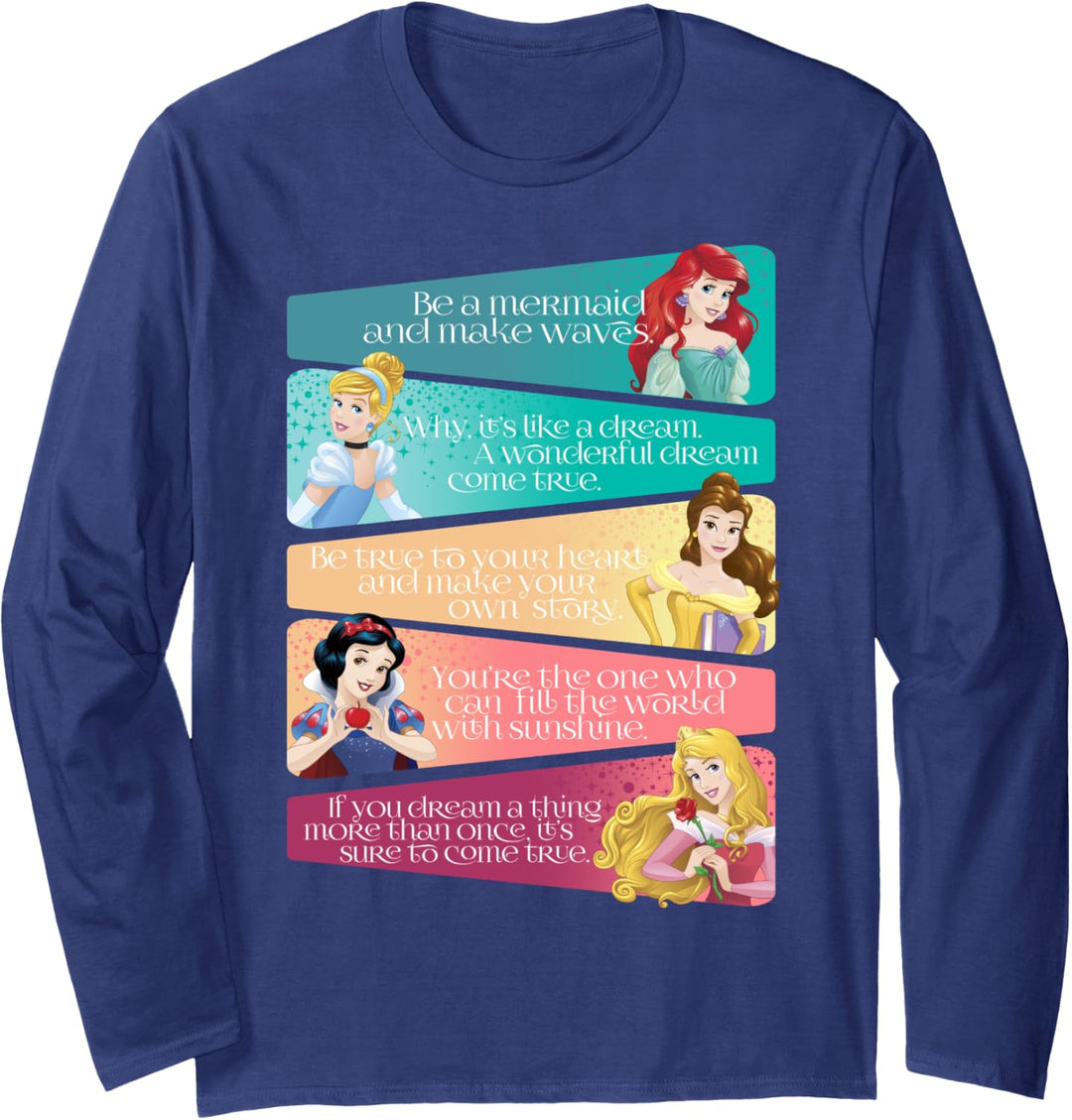 Disney Princess Group Princess Quotes Langarmshirt