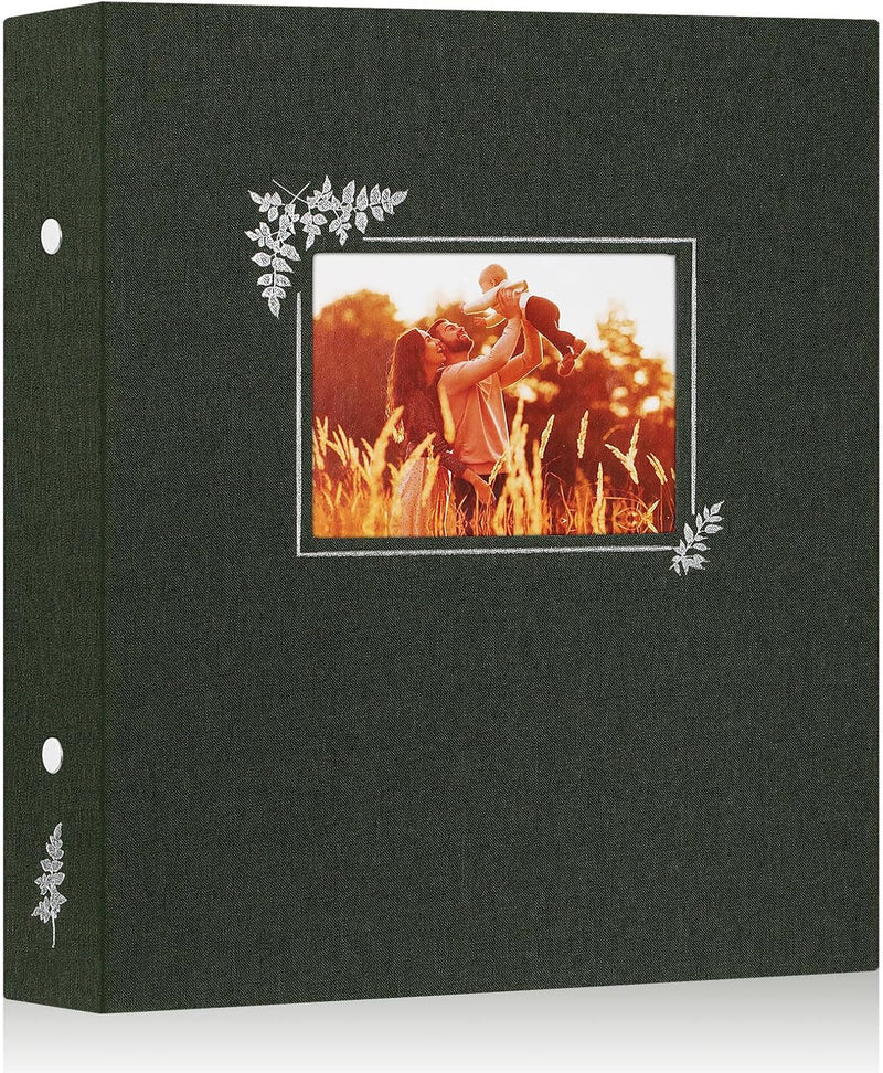 Lanpn Fotoalbum 11,5x15 11x15 400 Taschen, Leinen Einstecken Einsteckalbum für Vertikale Bilder Foto