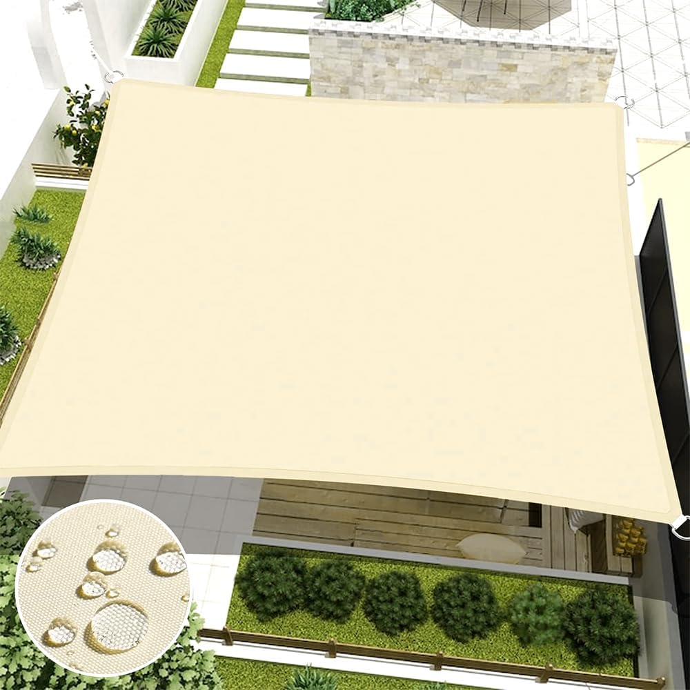 Sonnensegel 3x4m mit Befestigungs,Sonnensegel Rechteckig mit ösen,für Balkon UV Schutz Sonnenschutz