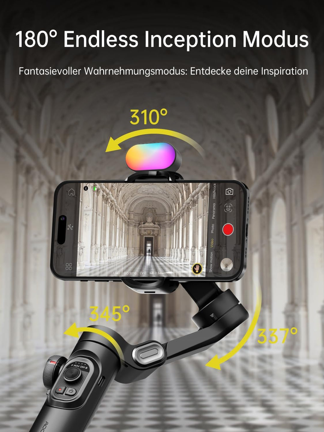Phone Gimbal Stabilizer 3-Achsen Smartphone faltbar Gimbal für iPhone Gimble mit Focus Wheel TikTok