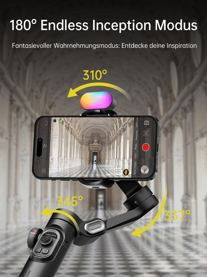 Phone Gimbal Stabilizer 3-Achsen Smartphone faltbar Gimbal für iPhone Gimble mit Focus Wheel TikTok
