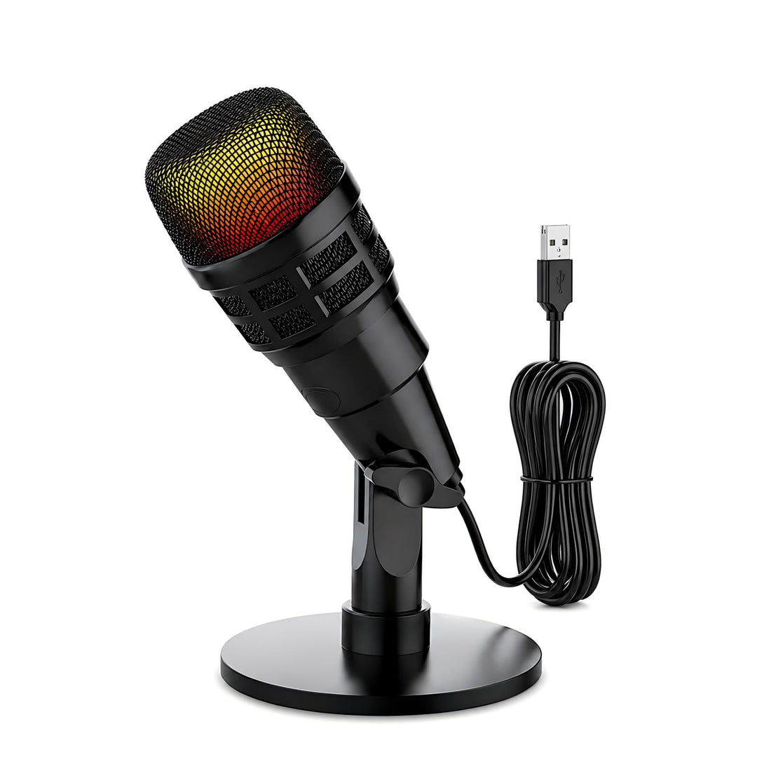 USB-Mikrofon mit RGB-Modi, Kondensatormikrofon für PC & Mac & Gesang, Gaming-Mikrofon für PS4/5, Plu