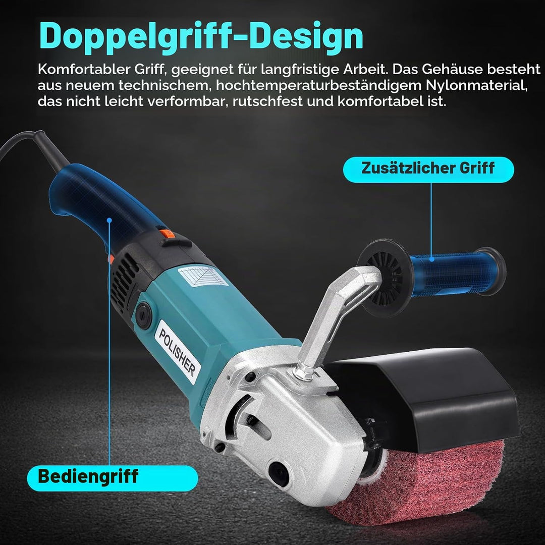 Yofuly 1400W Satiniermaschine Schleifmaschine Bürstenschleifer für Aussenrenovierungen, Satiniermasc