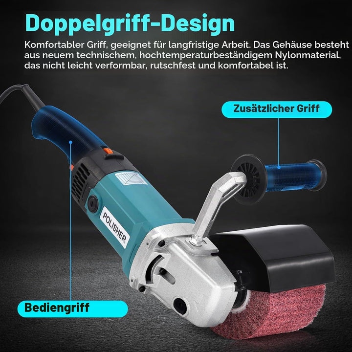Yofuly 1400W Satiniermaschine Schleifmaschine Bürstenschleifer für Aussenrenovierungen, Satiniermasc