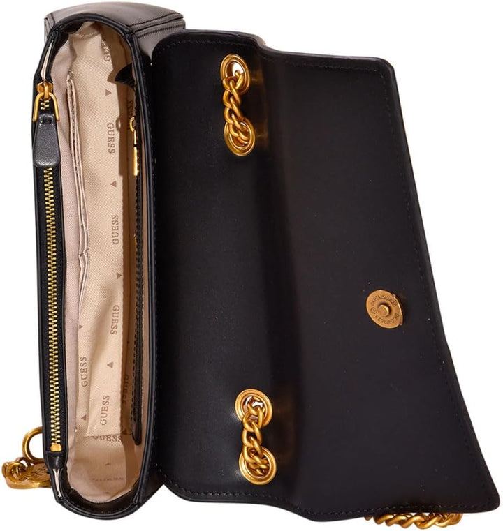 GUESS Damen Iseline Convertible Flap Umhängetasche, Crossbody-Klappe Leopard, Leopard