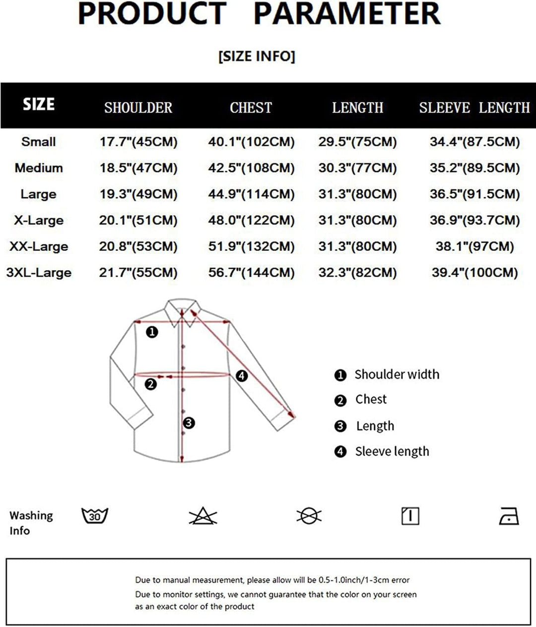 Parklees Herrenhemd, urban, modisch, Freizeit- und Businesshemd, schmale Passform, lange Ärmel, Knop