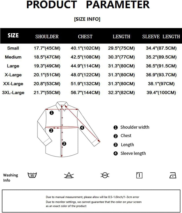 Parklees Herrenhemd, urban, modisch, Freizeit- und Businesshemd, schmale Passform, lange Ärmel, Knop