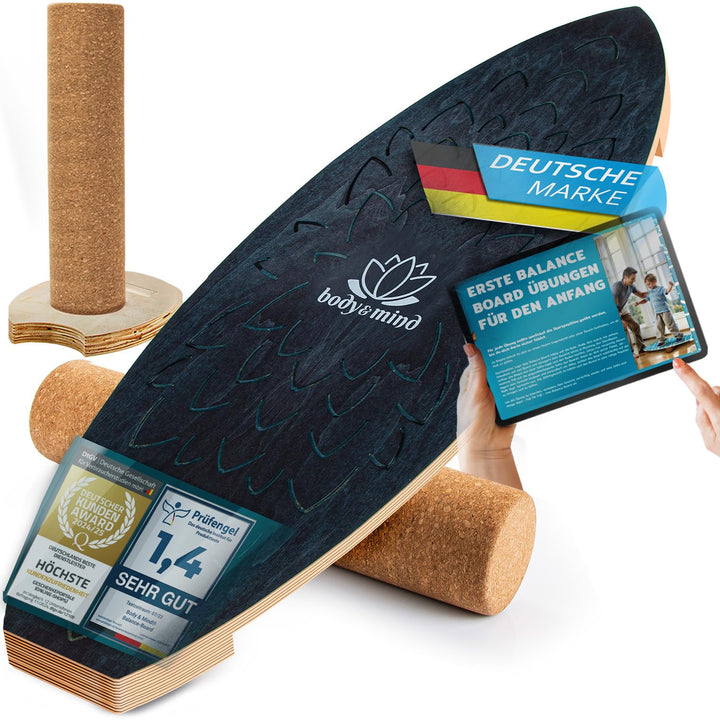 Balance-Board Surfbrett Surf Balance Wackelbrett für Physiotherapie Surf-Training; Trainiert Gleichg