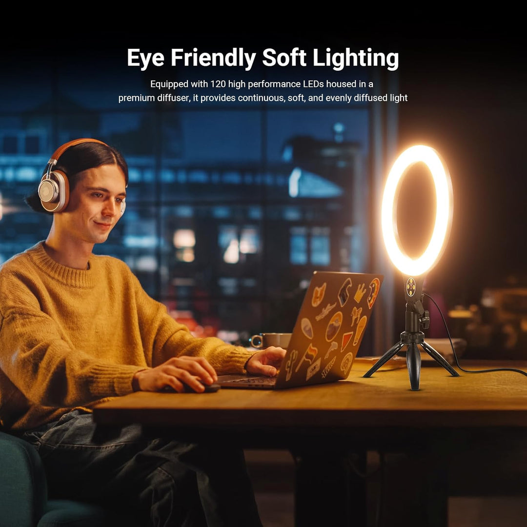 NEEWER Entry Level Version 10,5" Tisch Ringlicht mit Stativständer/Handyhalterung Kompatibel mit iPh