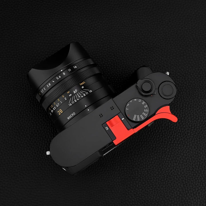 Haoge THB-QR Blitzschuh-Daumenauflage, aus Metall, für Leica Q2 Kamera, Rot