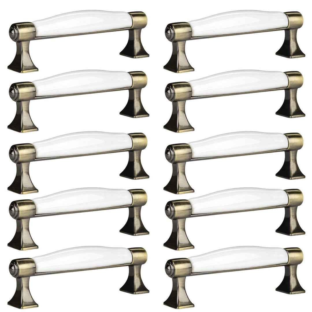 SO-TECH® 10er SET Schrankgriff MARIE Stilgriffe Altmessingoptik BA 96 mm 10x Altmessingoptik - BA 96