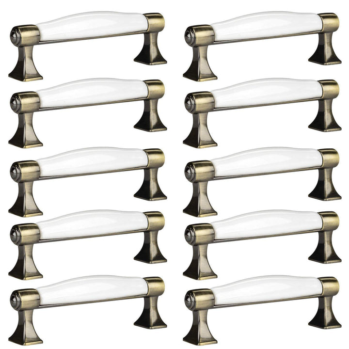 SO-TECH® 10er SET Schrankgriff MARIE Stilgriffe Altmessingoptik BA 96 mm 10x Altmessingoptik - BA 96