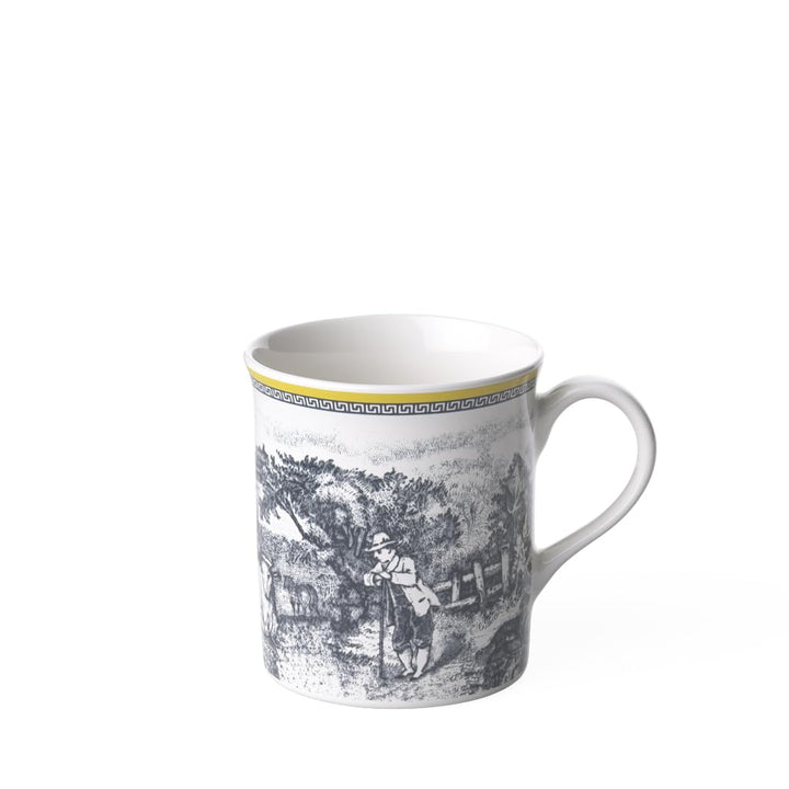 Villeroy und Boch Audun Ferme Kaffeebecher, 300 ml, Höhe: 9,1cm, Premium Porzellan, Weiss/Bunt White
