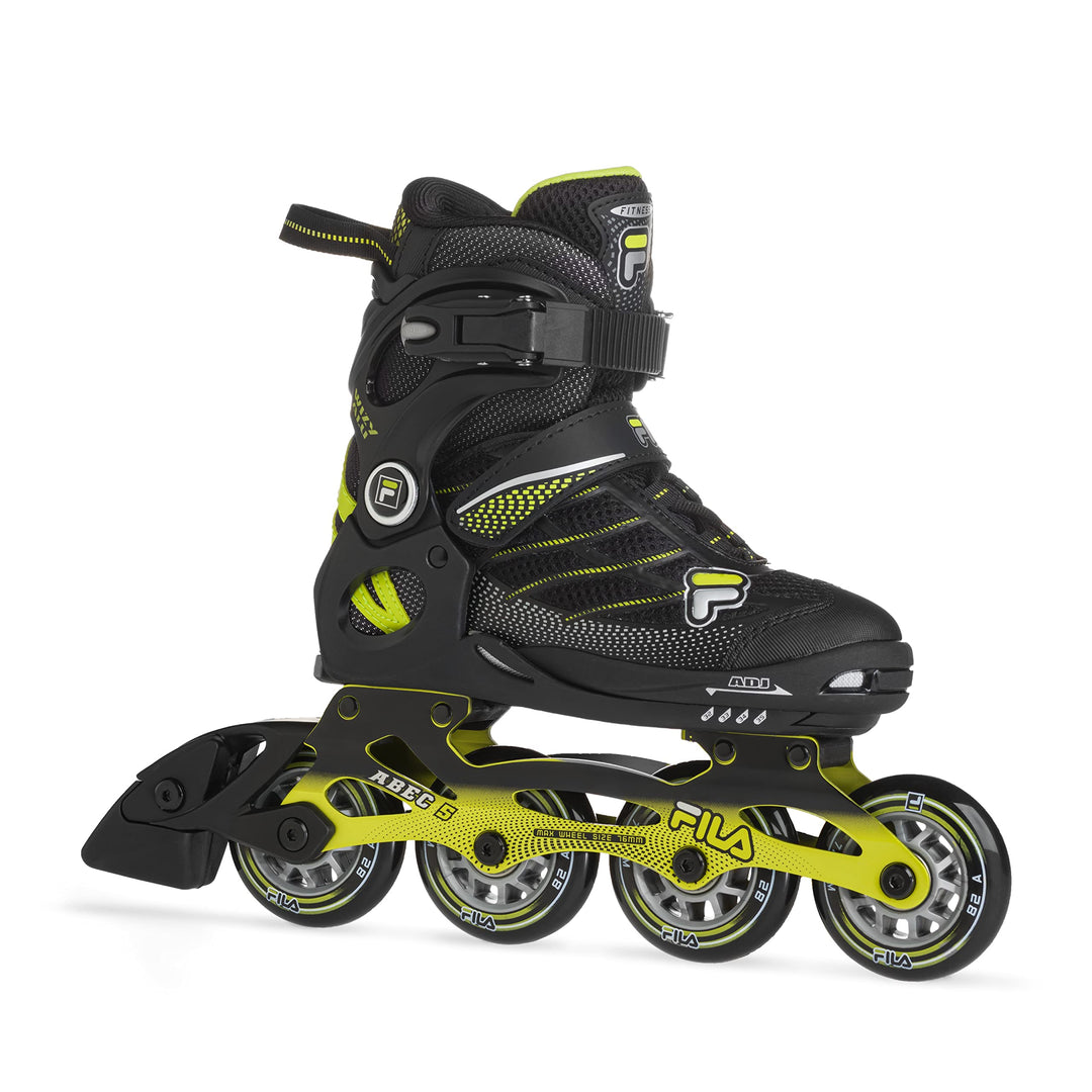 FILA Kid Wizy Alu Inline Skate XL 38-41 BLACK/LIME, XL 38-41 BLACK/LIME