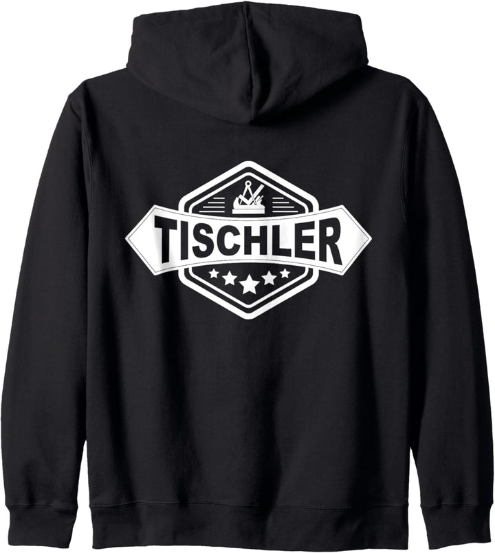 Tischler Zeichen mit traditionellem Zunftwappen Kapuzenjacke
