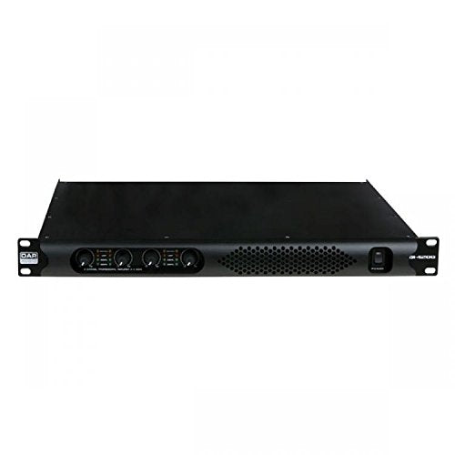 DAP-Audio Qi-4200 4-Kanal-Audioverstärker (4 Kanäle, D, 90 dB, 200 W, 120 W, 650 mV), Schwarz