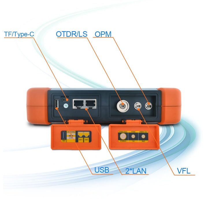 850/1300nm 26/28dB 4in1 MM OTDR +VFL+OPM+OLS 7” Touchscreen 60Km Glasfaser Tester/LWL Tester/Optisch