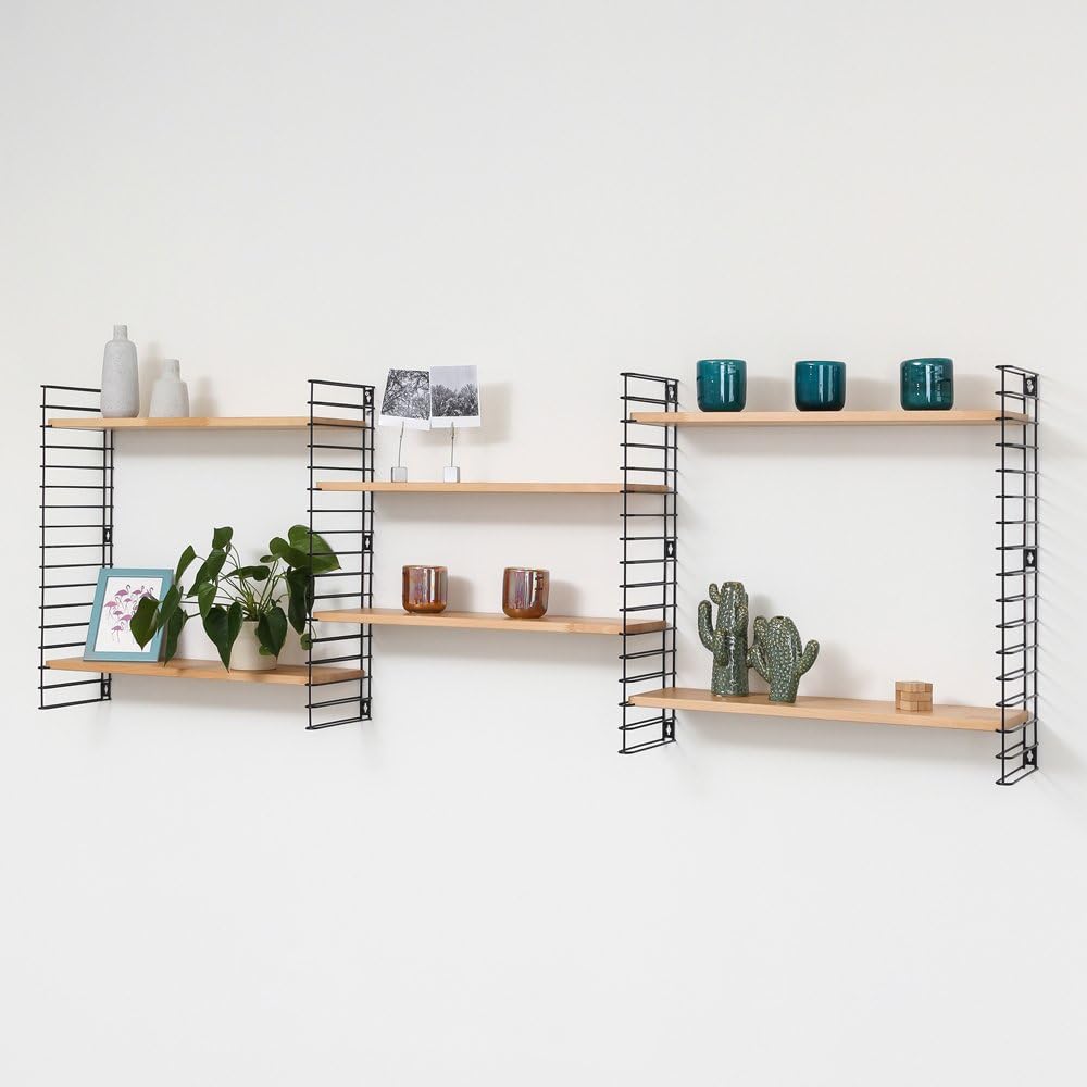 Tomado ESTANTERIA 3 PISOS Negro-Madera, Detailed in The Description, Wood/Black, 70x21x68 cm, Wood/B