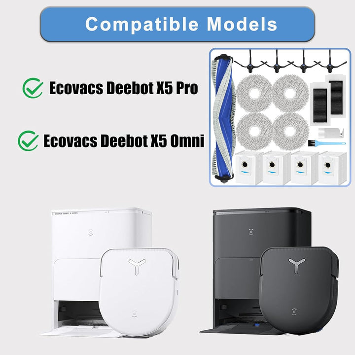 Zubehör für Ecovacs DEEBOT X5 Omni, Ersatzteile für Ecovacs Deebot X5 Pro Staubsauger, 1 Hauptbürste