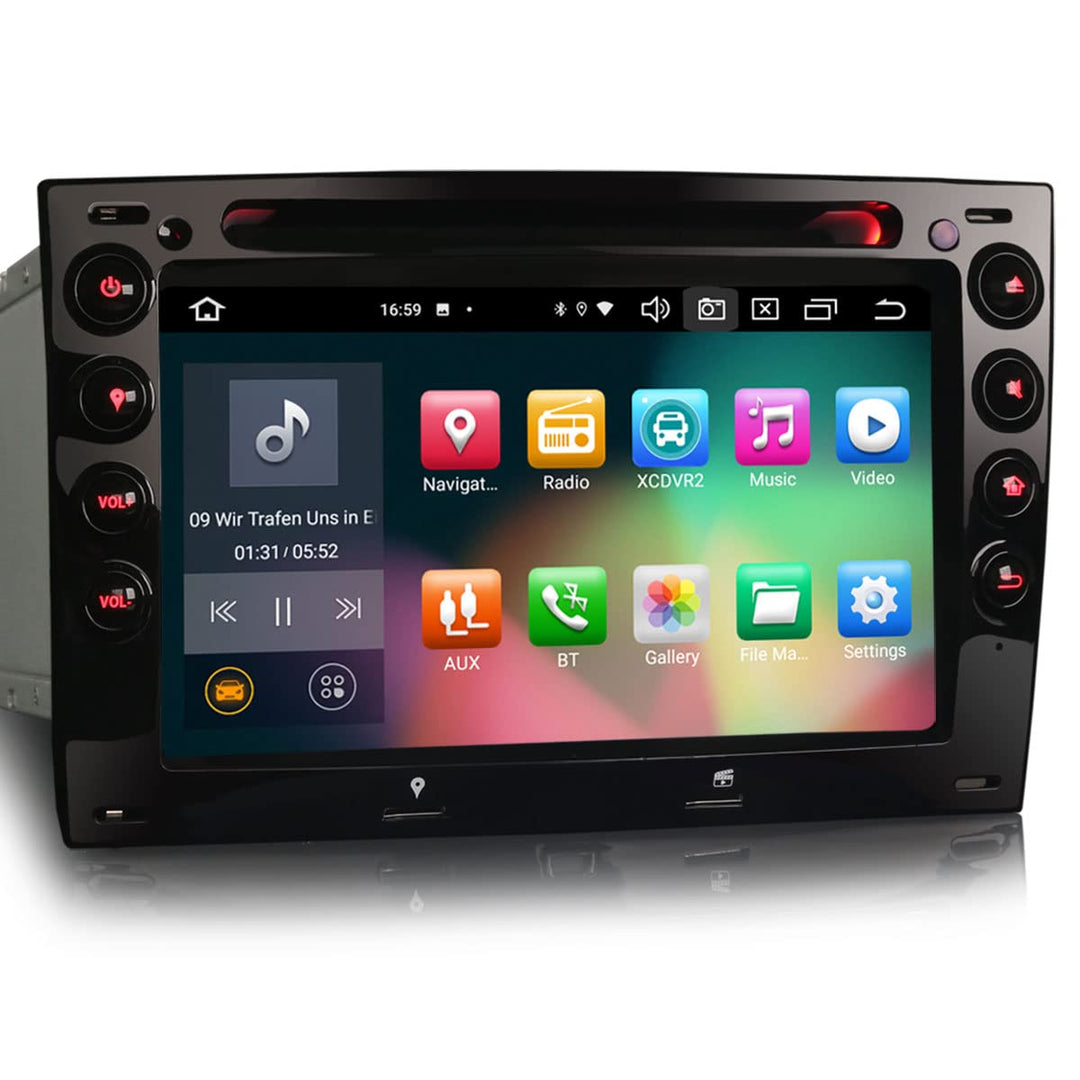 Erisin Android 10 8-Kern Kabellos CarPlay Autoradio Mit GPS Navigation für Renault Megane Unterstütz