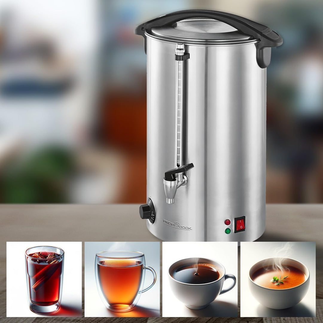 ProfiCook PC-HGA 1111 Heissgetränkeautomat, zum Erhitzen und Warmhalten von z.B. Glühwein/Kaffee/Tee