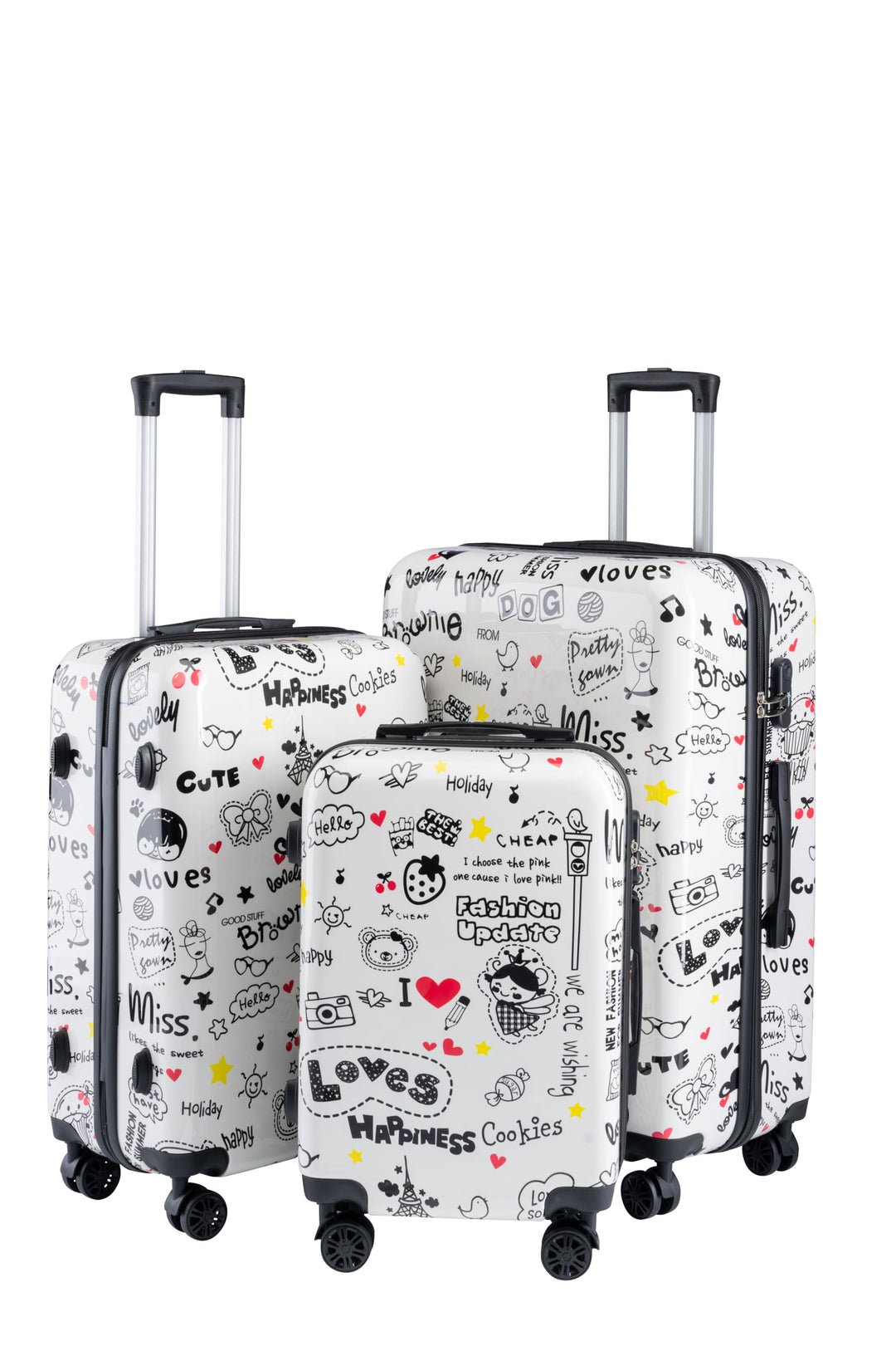 Xonic Design Reisekoffer - Hartschalen-Koffer mit 360° Leichtlauf-Rollen - hochwertiger Trolley mit