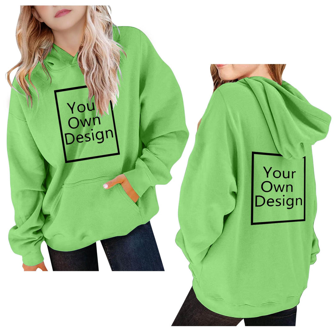 EMATOP Personalisierte Hoodie für Mädchen Jungen Warm Individuelle Kapuzenpullover Bedrucken Lassen