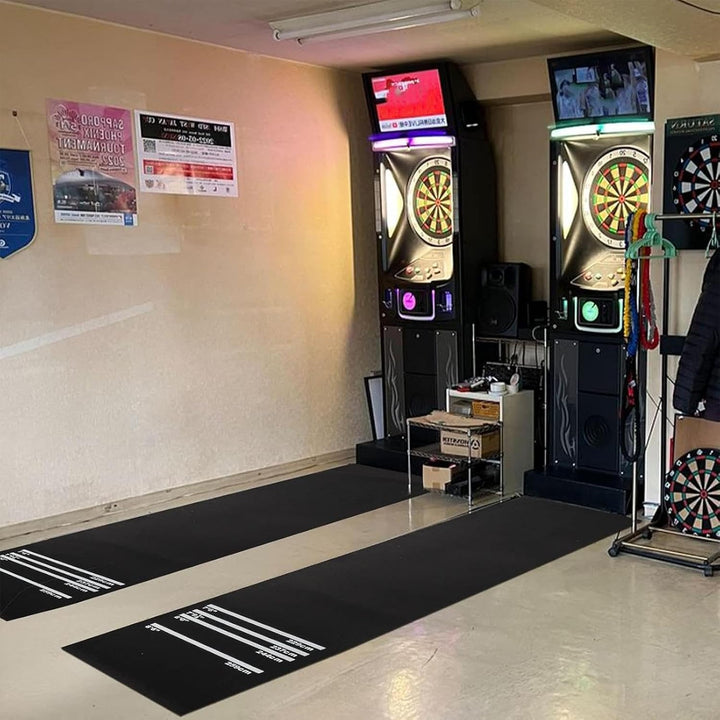 Generisch Dartscheiben Matte | 300x34cm Dartmatte für Boden | rutschfeste Gummis Dartteppich mit Abw