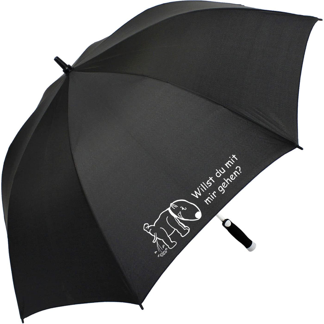 iX-brella XXL Automatik Golfschirm mit weissem Fiberglas-Gestell mit Hunde-Motiv 4 Hund 4, Hund 4