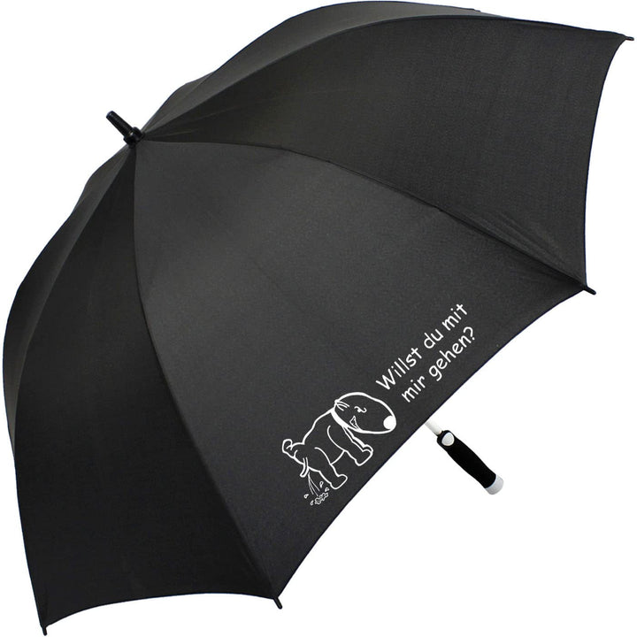 iX-brella XXL Automatik Golfschirm mit weissem Fiberglas-Gestell mit Hunde-Motiv 4 Hund 4, Hund 4