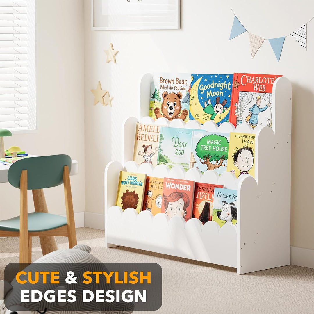 SpaceAid 3-stöckiges Bücherregal, Montessori-Bücherregal für Kleinkinder, Präsentationsmöbel für Kin