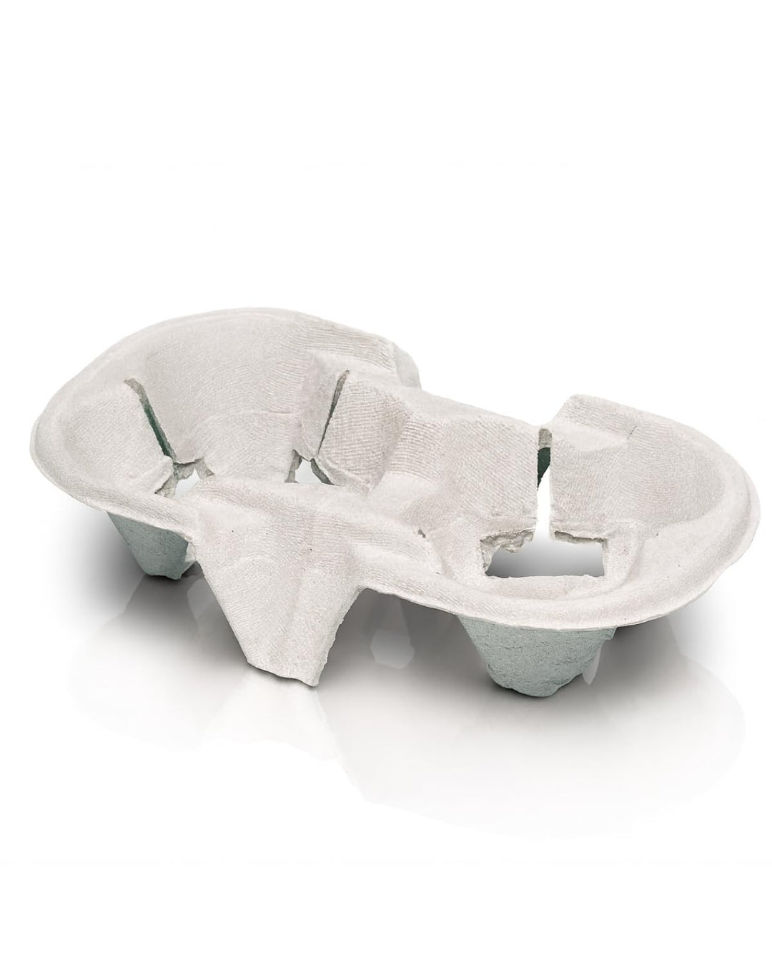 360 Stück Becherhalter - 21 x 11 x 4 cm - praktische und kompostierbare Chinet-Transporthilfe für 2
