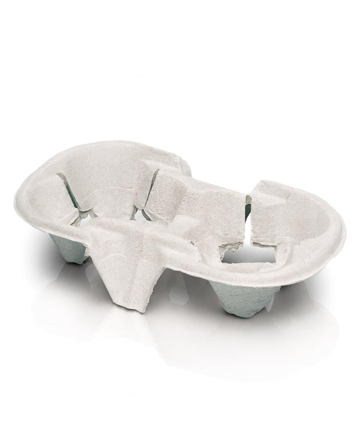 360 Stück Becherhalter - 21 x 11 x 4 cm - praktische und kompostierbare Chinet-Transporthilfe für 2