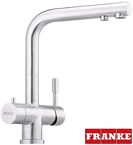 Design Wasserhahn 3 Wege Franke L Auslauf Massiv Edelstahl Küchenarmatur Mischbatterie 3-Wege-Wasser