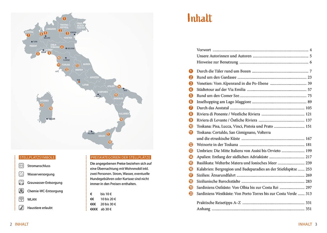 Reise Know-How Womo & weg: Italien – Die schönsten Touren von den Alpen bis Sizilien: (20 Ziele mit