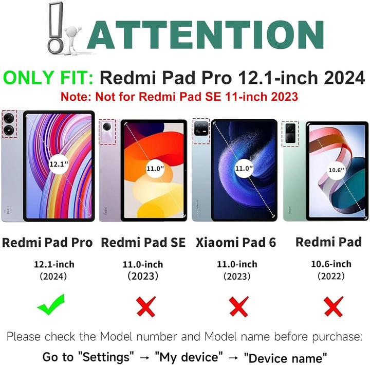 IVEOPPE Tastatur für Redmi Pad Pro 12.1 Con Touchpad, Hülle Tastatur für Redmi Pad Pro 2024, Bluetoo
