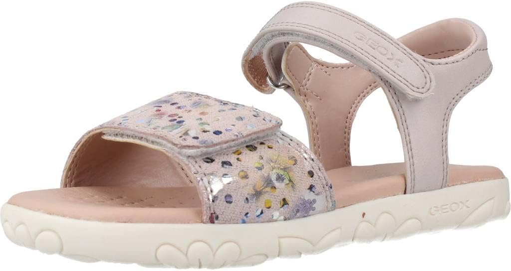 Geox Mädchen J Haiti Girl Sandal 24 EU Rose, 24 EU Rose