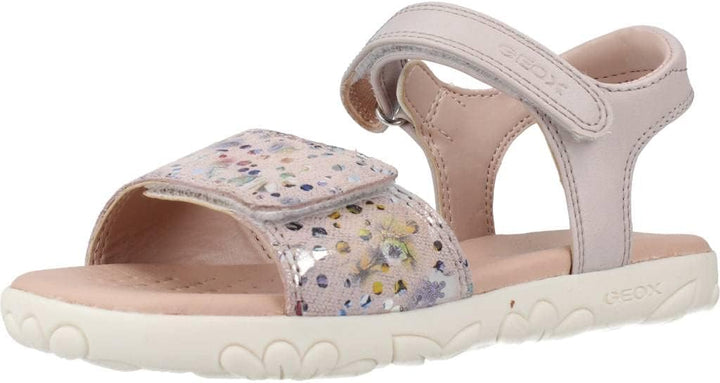 Geox Mädchen J Haiti Girl Sandal 24 EU Rose, 24 EU Rose