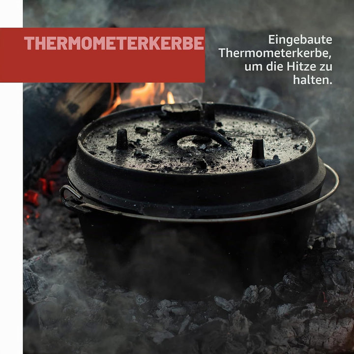 Camp-Chef-DO-10-National-Parks-6-Quart-Schmortopf aus Gusseisen - mit Werkzeug zum Anheben und Decke