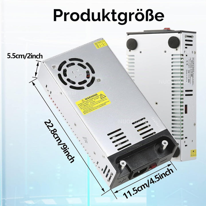 Upgrade Trafo DC 12V 40A 480W Netzteil Transformator Schalternetzteil 230V AC auf DC Netzteil 12Volt