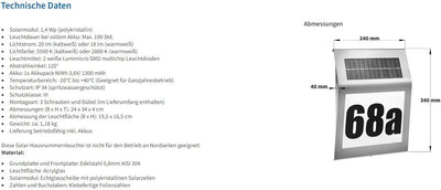 esotec Solar Hausnummernleuchte "Style" 102031
