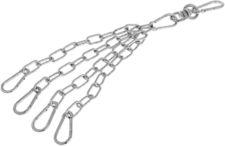 4-strängige Boxsack-Kette, robuste Edelstahl-Hängekette, 360-Grad-Drehgelenk, maximale Kapazität von