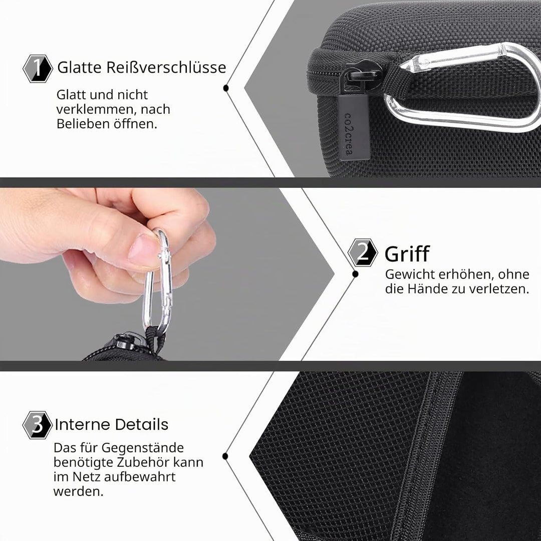 co2CREA Hart Tragbare Schutzhülle Etui Tasche für JBL Box Wind 3S Tragbarer Mini Bluetooth Lautsprec