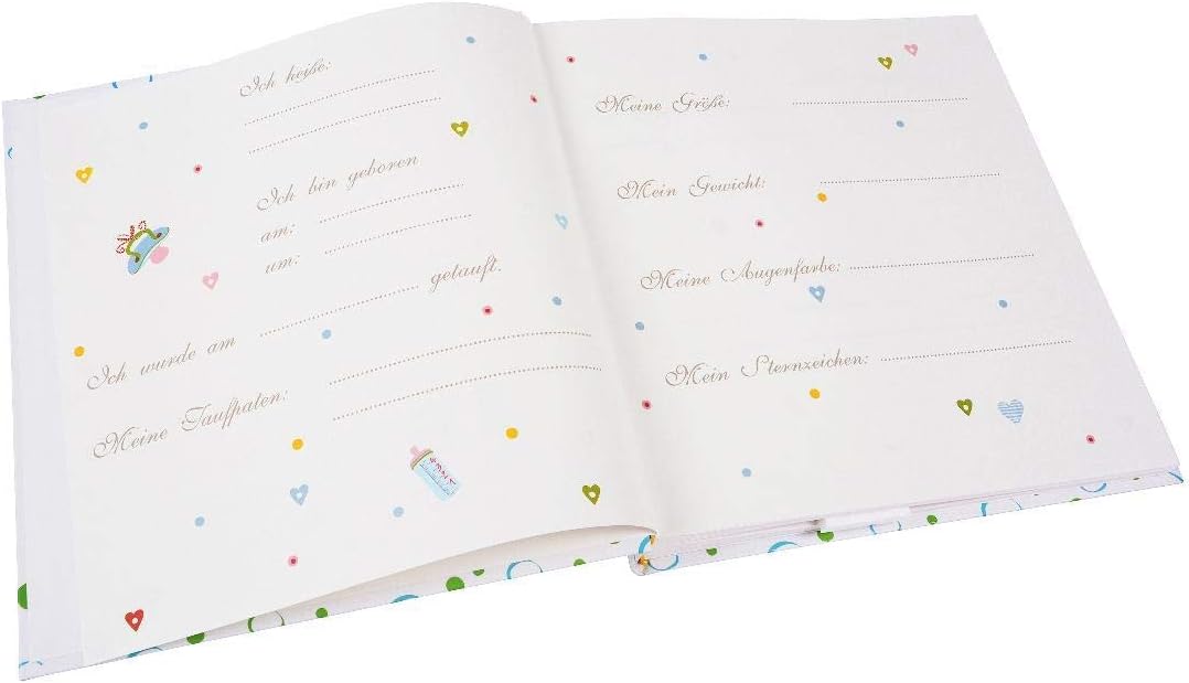 goldbuch Babyalbum mit Fensterausschnitt, Elefant, 30 x 31 cm, 60 weisse Blankoseiten mit 4 illustri