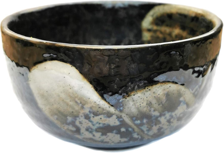 TeaClub Matcha Schale Schwarz-Grau 400ml, Chawan aus Japan für Matcha Zubereitung und Teezeremonie