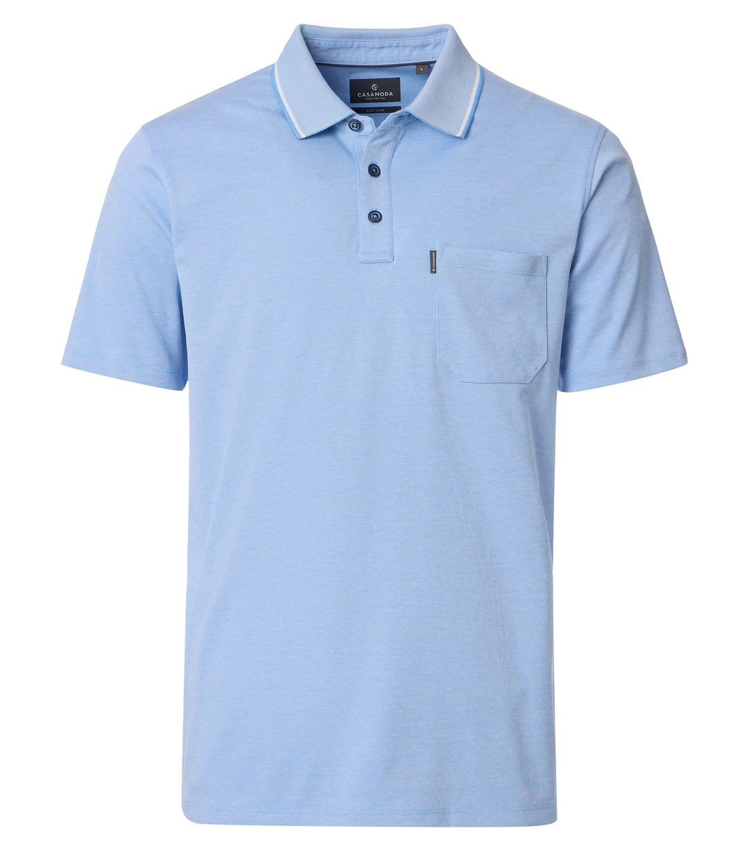 CASAMODA Polo-Shirt Uni S Blau (102), S Blau (102)
