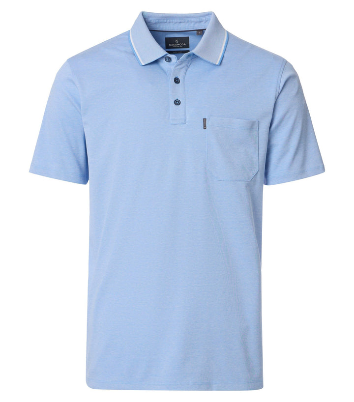 CASAMODA Polo-Shirt Uni S Blau (102), S Blau (102)