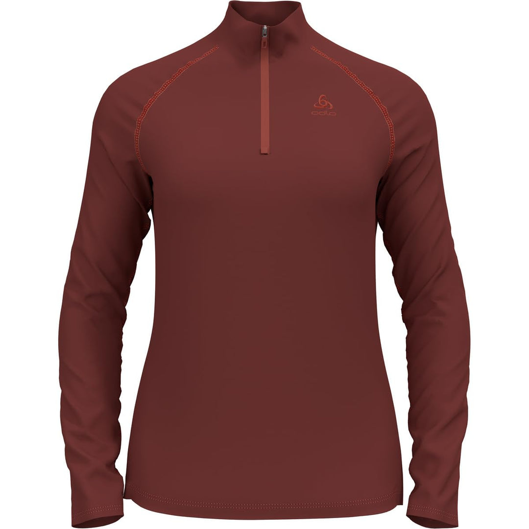 Odlo Damen Berra Half Zip Longsleeve M Spiced Apple, M Spiced Apple