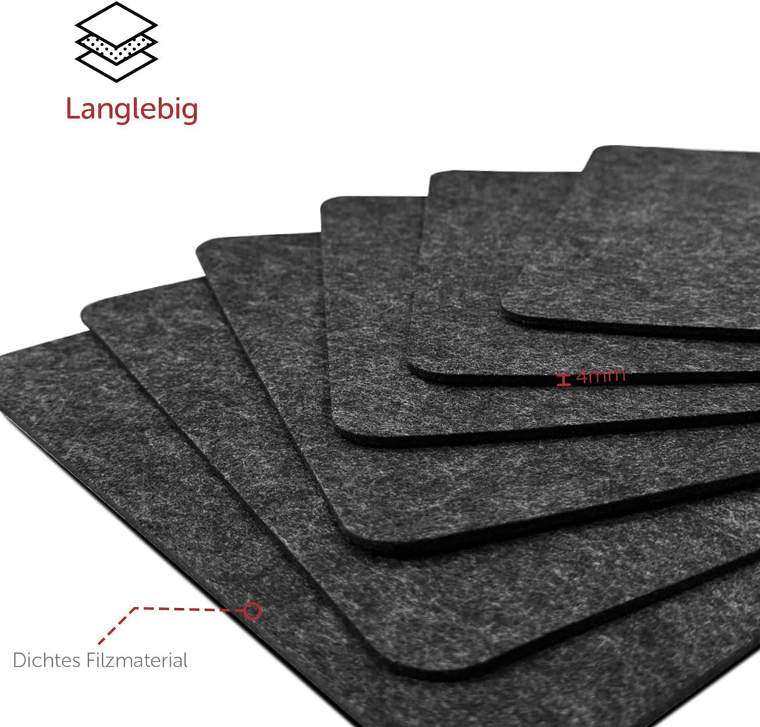 shinfly Tischsets Abwaschbar Platzsets aus Filz 18er Set, Abwischbar Tischsets, Hitzebeständig rutsc