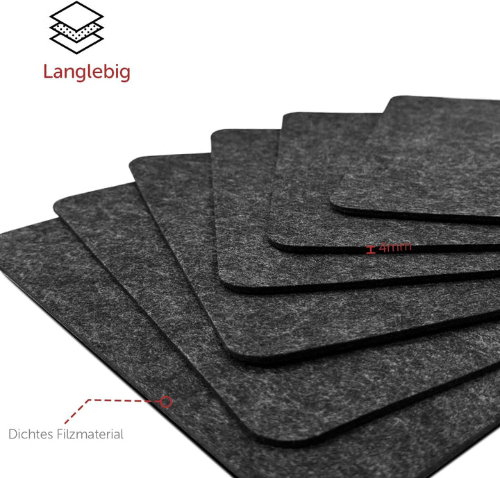 shinfly Tischsets Abwaschbar Platzsets aus Filz 18er Set, Abwischbar Tischsets, Hitzebeständig rutsc